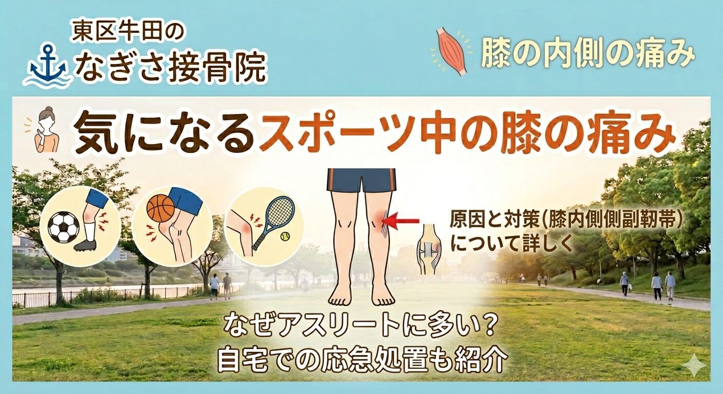 膝の内側が痛い。それ。内側側副靭帯痛めてませんか？