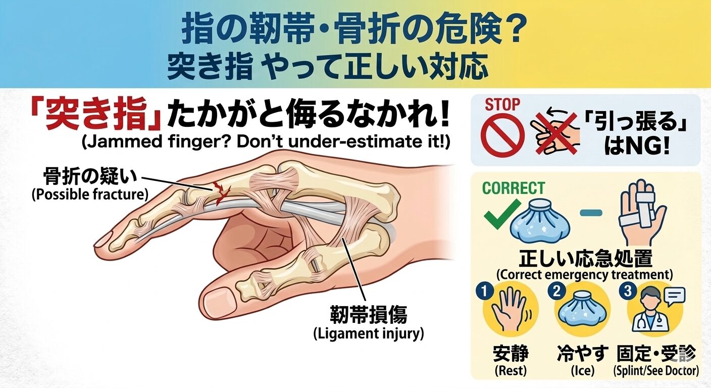 【突き指】え？まさか引っ張って治しているの？それまずいですよ。