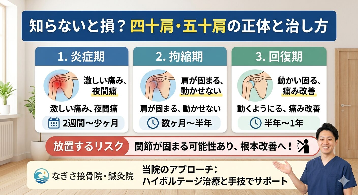 いつ治るの・・・・五十肩経過について
