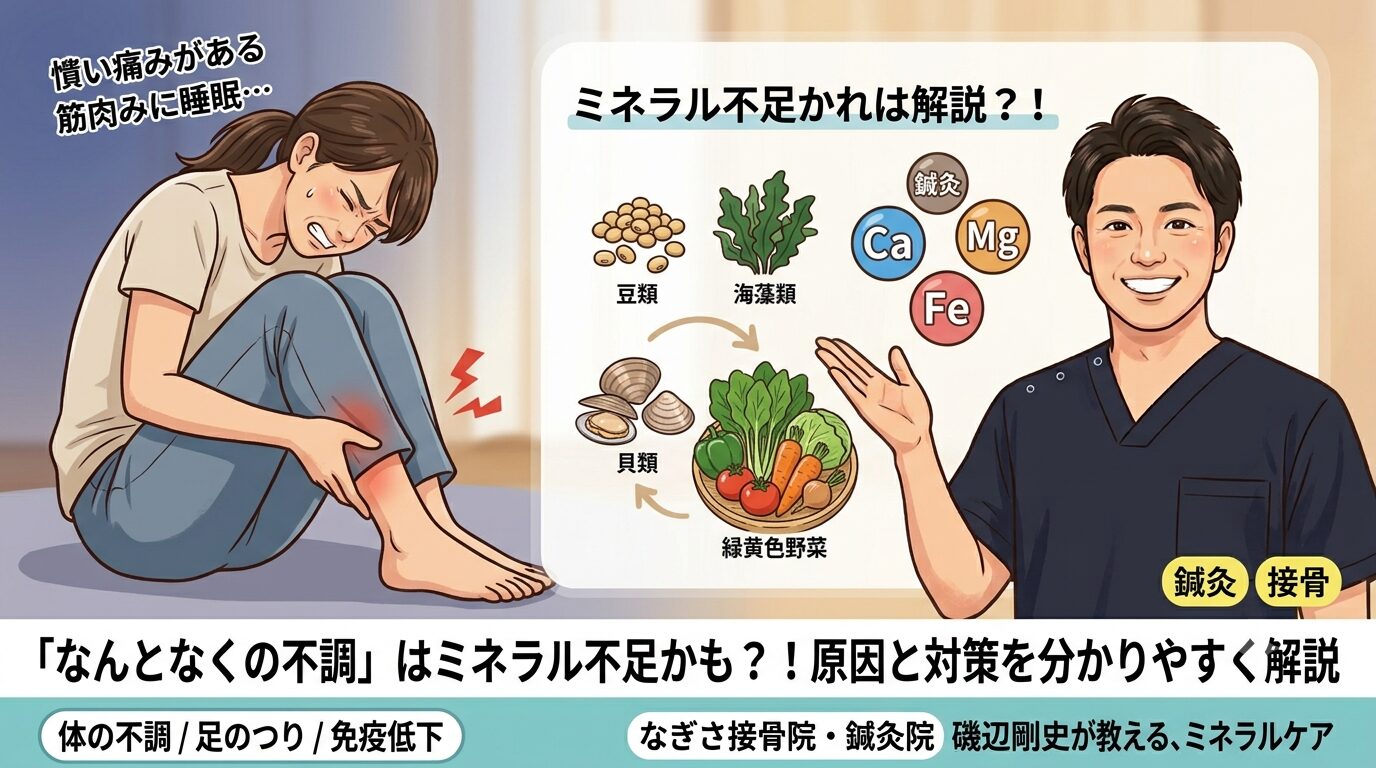 知っているようで知らないミネラル不足。健康面の話　