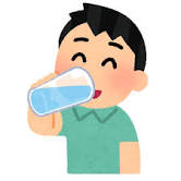 水分補給をする人のイラスト(男性) | かわいいフリー素材集 ...