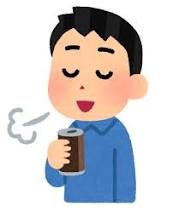いろいろなコーヒーで一服している人のイラスト(男性 ...